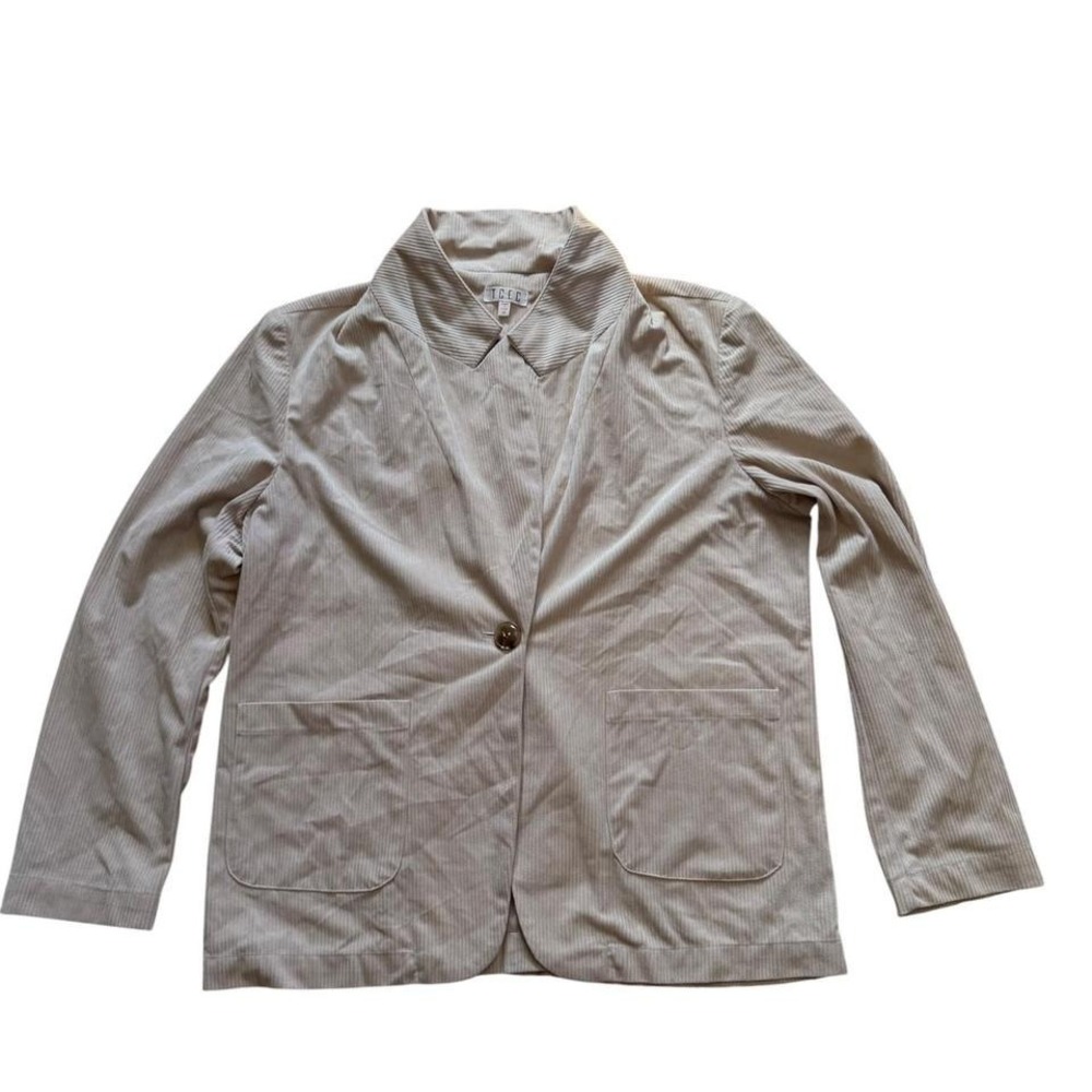 TCEC Ribbed Beige Blazer - Picture 3 of 4